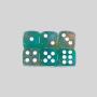 High Quality 12mm Two Color Glitter Dice