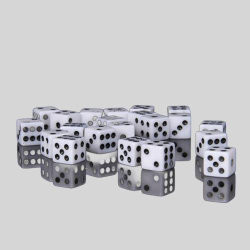 8mm Plastic Dice - Square Corner Table Games