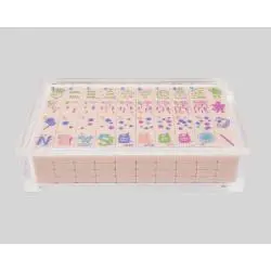 Custom Luxe Acrylic Mahjong Set - Strategy Game with Storage Box