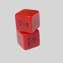 Delove SM Fun Dice - Red Acrylic Sex Toys