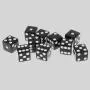 Acrylic White Dot D6 Dice - 16mm Right Angle for Games Acrylic White Dot D6 Dice - 16mm Right Angle for Games