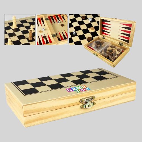 Wooden Board Game Set - Custom Logo Gifts PT002