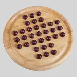 Luxury Rubber Wood Chess Solitaire Game Box