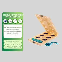 Wooden Mancala Board Game Set - Larger Size, Travel Box for Kids & Adults