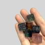 Rainbow Fluorite Crystal Cube Dice - Healing Energy