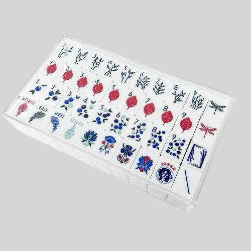 Custom Acrylic Mahjong Set - 160pcs Lucite Display Box