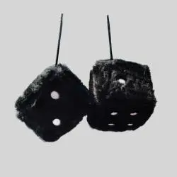 Fuzzy Plush Dice Car Mirror Hanging Pendant Decoration