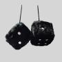 Fuzzy Plush Dice Car Mirror Hanging Pendant Decoration