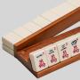 Wood Mahjong Tile Racks with Pushers - 18