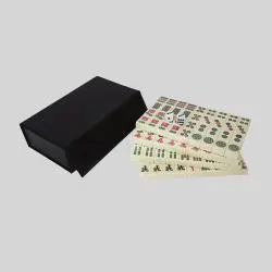 Professional 30mm Mahjong Tiles Set - 144pcs Ivory with Box