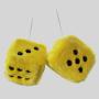Fuzzy Plush Dice Car Mirror Hanging Pendant Decoration