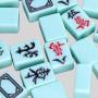 29mm Custom Green Magnetic Mahjong Tiles Set