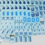 High-End Mint Green Acrylic Mahjong Set with Racks