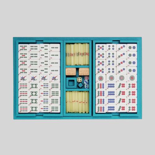 Luxury PU Leather Mahjong Storage Box - Custom Handmade Tile Container