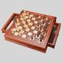 Chess Set Magnetic Wooden - 2 Extra Queens