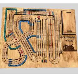 Wooden Cribbage Game Set with Storage
