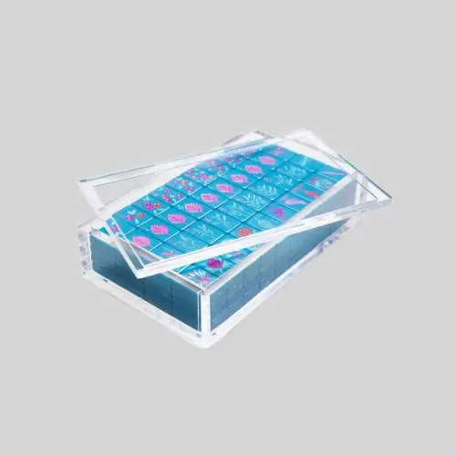 Acrylic Mahjong Tiles Holder Rack Box - Custom Rummy Set Acrylic Mahjong Tiles Holder Rack Box - Custom Rummy Set