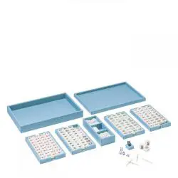 Luxury Leather Mahjong Set - Portable Wood Case, Maxjoy