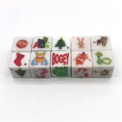 Custom Printed Logo Dice - JMS D014 Acrylic 6-Sided Dice