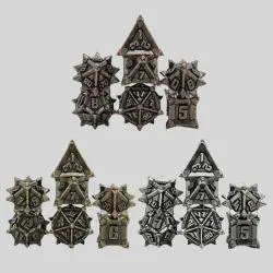 Custom Logo DND Dice Set - 7Pcs Polyhedral Metal Dice Box
