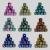 D6 16MM rounded corner colorful two-color pearl pattern