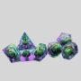 2023 Resin D&D Dice Set - Purple & Green Dragon Eye Dice