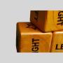 Wood Dice Set 3.5 Inch - 6 Wooden Dices