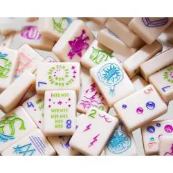 Millennial Pink Mahjong Tiles - Custom Hand Painted Game Set