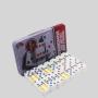 Classic Adult Dominoes Game Set - Tin Box, Family Fun 9 Dominoes