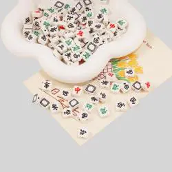 Soft Ceramic Mahjong Beads Bracelet Necklace DIY Handmade Loose Beads