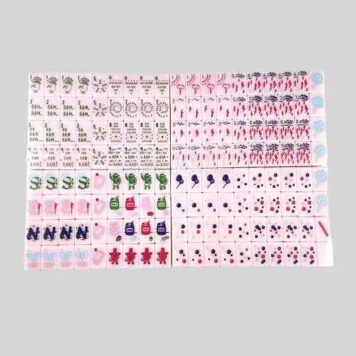 Custom Acrylic Mahjong Tiles - Blank Logo Game Set