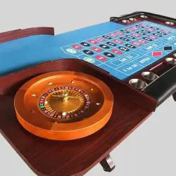 Factory Wooden Poker Table with Roulette - Custom Casino Game Table