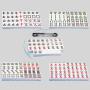 174PC Magnetic Mahjong Tiles - Acrylic/Melamine