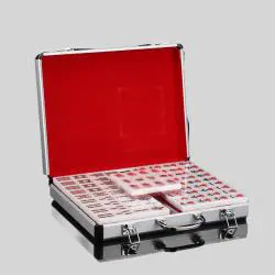 High Quality Golden Pink Sequins Mahjong Tiles