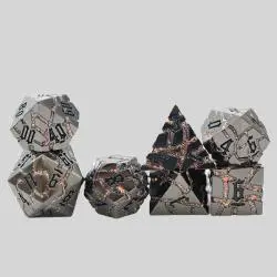 DND Metal Stripe Dice - Custom D&D Game Dice