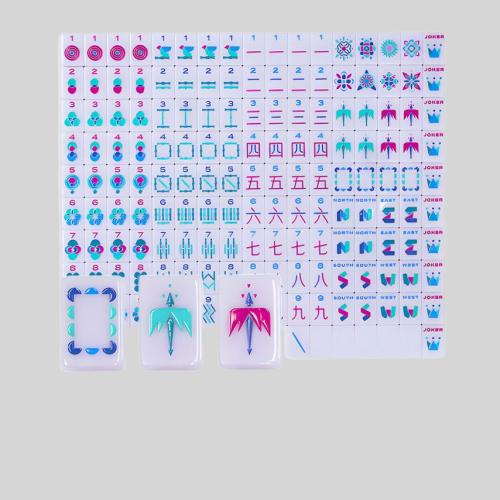 Hand Engraved LILAC Acrylic Mahjong Tiles