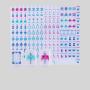 Hand Engraved LILAC Acrylic Mahjong Tiles