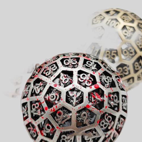 D100 Metal Dice - D&D RPG Polyhedral Dice