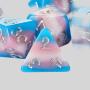 Udixi Resin Pink Polyhedral Dice Set - Pride Flags D&D