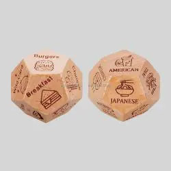 Custom 12-Sided Dice, Wooden Polyhedral Toy