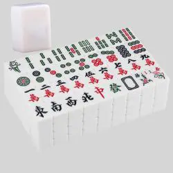 Custom White Magnetic Mahjong Set - 166 Pcs