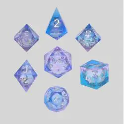 DND Polyhedral Dice Set - 7Pcs Resin Dice for RPG Games
