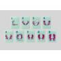 Custom American Mahjong Tiles - Clear, Black, White