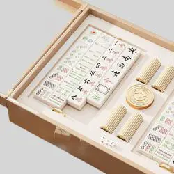 China Luxury Custom Wooden Mahjong Set Gift Box Majiang Box