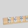 Wooden Domino Mahjong Rack Mexican Train Holder