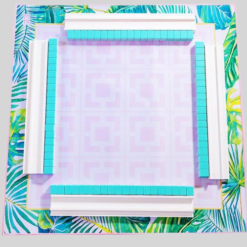 Mahjong Mat - 32x32 Tropical Palms Game Table Cover