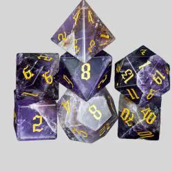 Amethyst Dice Set - D&D Polyhedral Dice