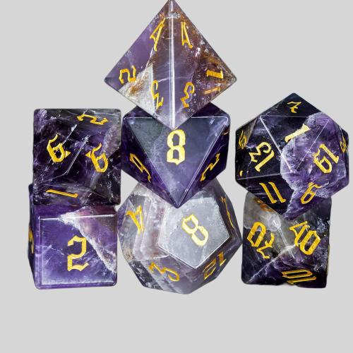 Amethyst Dice Set - D&D Polyhedral Dice