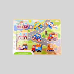 Wooden Vehicle Jigsaw Puzzle for Kids - Tooky Toy