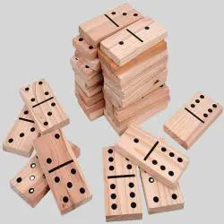 Custom Wooden Giant Dominoes Yard Game Set